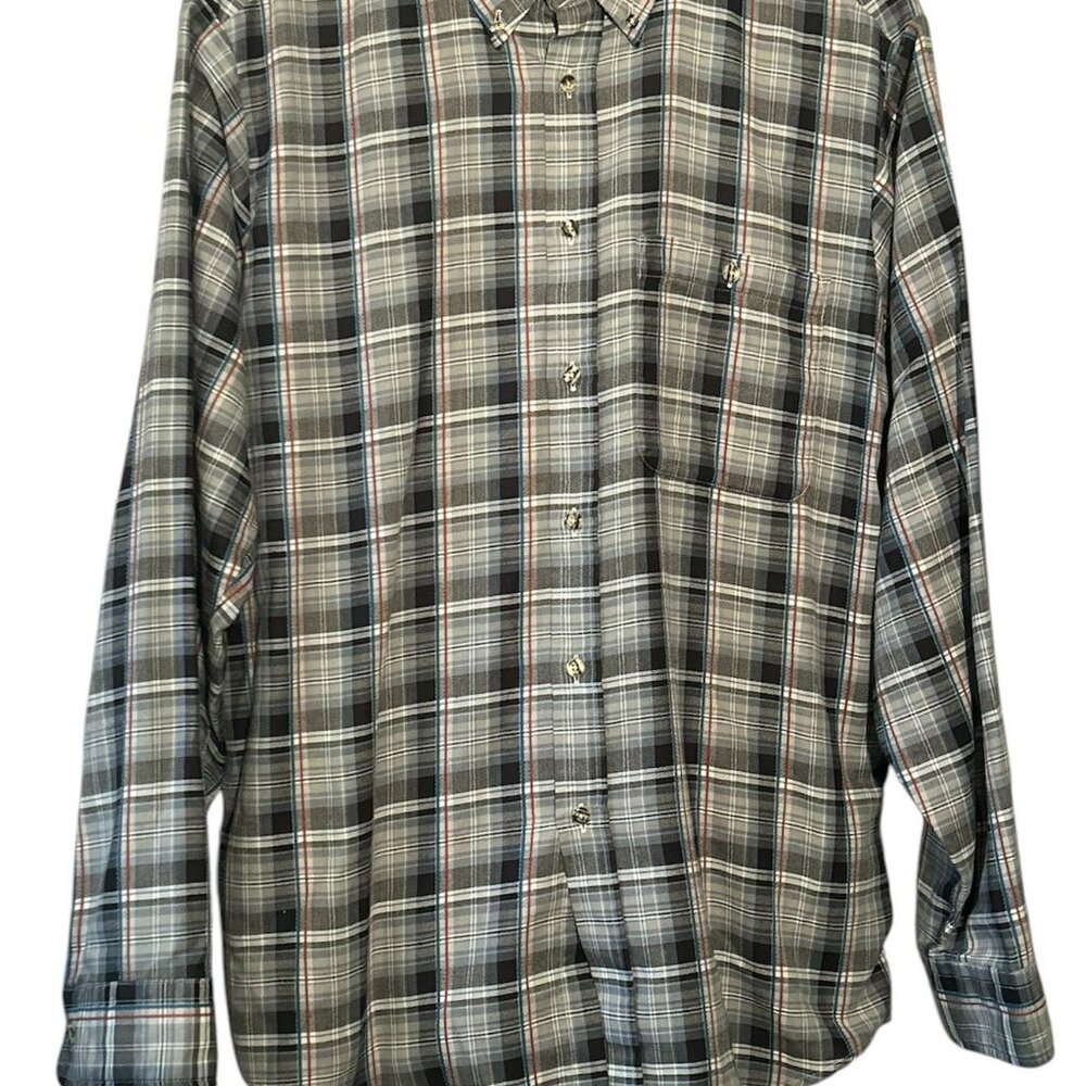 Oakton Limited Plaid Button Down Collar Shirt Men's Size Large